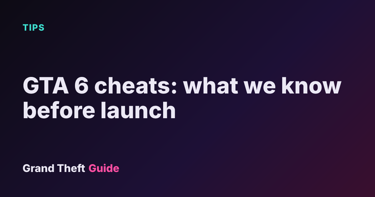 Ps5 Guide Button GTA 6 Cheats (PS5, Xbox): Will There Be Any? What We Know